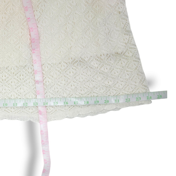 Steve Madden NYC Crochet Lined Midi Dress Crisscross Back Sleeveless XXXL Cloud - Picture 8 of 9